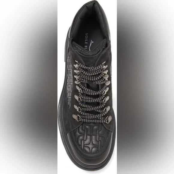 Women’s Voile Blanche Loden Lug Leather Trim Black Booties Boots, Size 5 - Picture 4 of 10